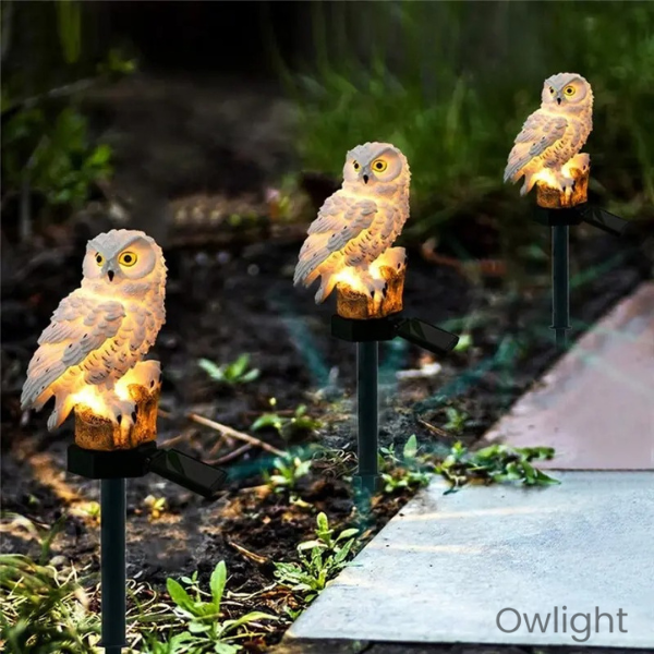 Owlight - Luminária de Coruja à Prova d'Água com Energia Solar