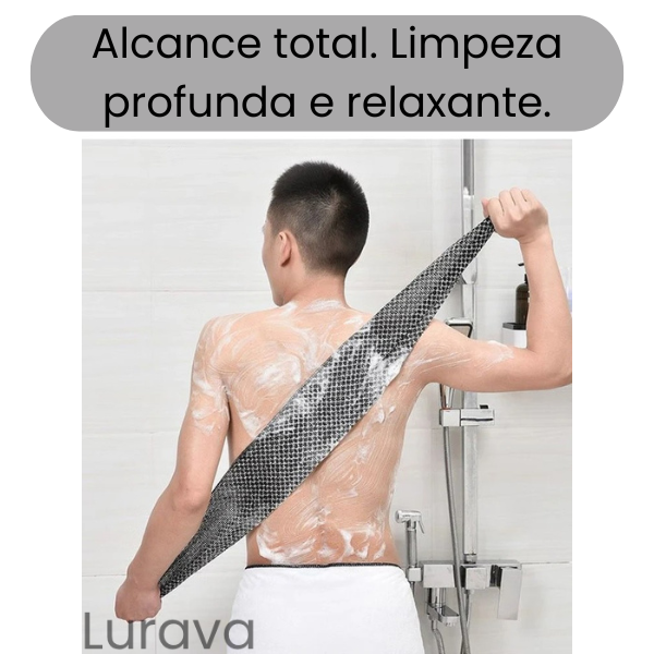 Lurava™ – Faixa de Banho Exfoliante 2 em 1 – Pele Suave Sem Esforço
