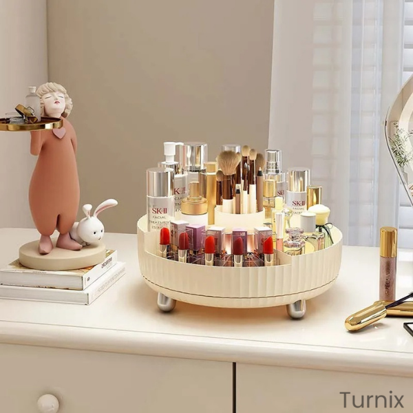Turnix - Organizador Rotativo 360° para Cosméticos e Produtos de Cuidados Pessoais