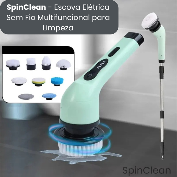 SpinClean - Escova Elétrica Sem Fio Multifuncional para Limpeza