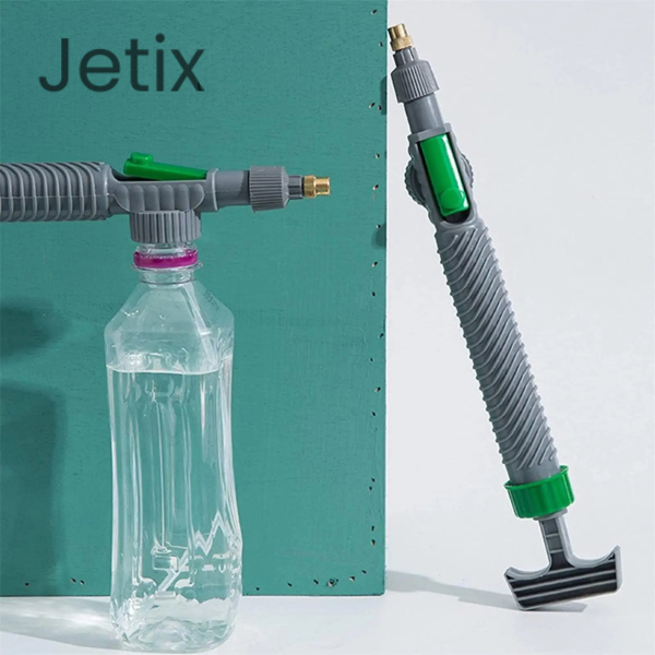 Jetix - Borrifador Ajustável para Garrafa PET - Pulverizador de Pressão e Bico de Nebulização para Jardinagem