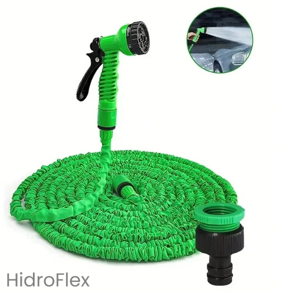 HydroFlex - Mangueira Extensível Mágica com 7 Funções de Pulverização para Jardim e Casa