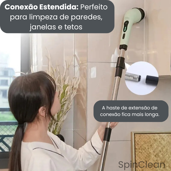 SpinClean - Escova Elétrica Sem Fio Multifuncional para Limpeza