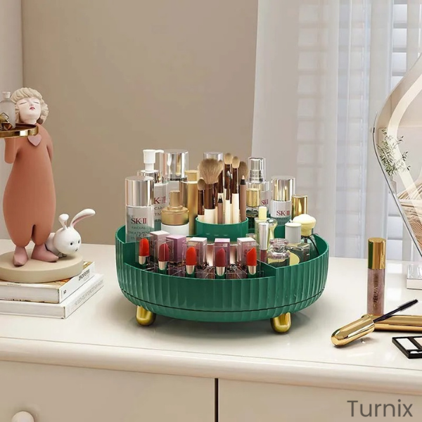 Turnix - Organizador Rotativo 360° para Cosméticos e Produtos de Cuidados Pessoais