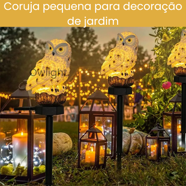 Owlight - Luminária de Coruja à Prova d'Água com Energia Solar