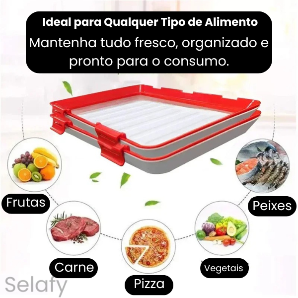 Selafy – Organizadora de Geladeira com Tecnologia de Vedação | Mantenha seus Alimentos Frescos por Dias