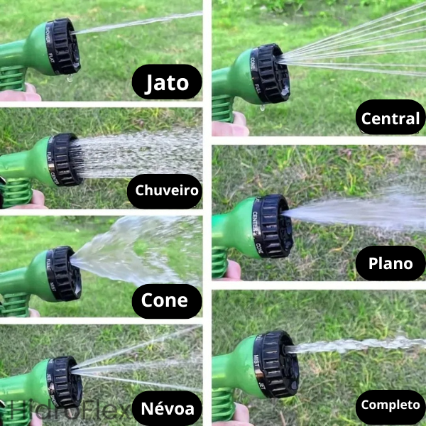 HydroFlex - Mangueira Extensível Mágica com 7 Funções de Pulverização para Jardim e Casa