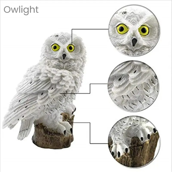 Owlight - Luminária de Coruja à Prova d'Água com Energia Solar
