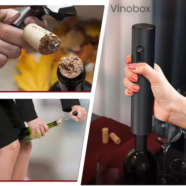 Vinobox - Kit Elétrico Automático para Abrir, Servir e Preservar Vinhos