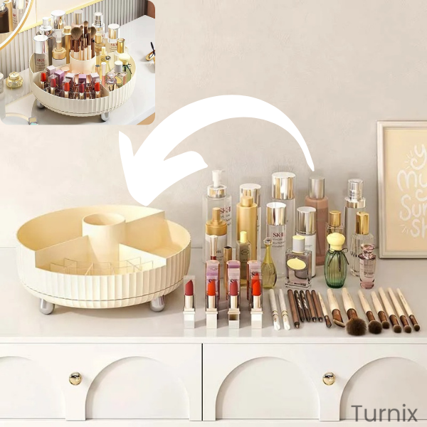Turnix - Organizador Rotativo 360° para Cosméticos e Produtos de Cuidados Pessoais