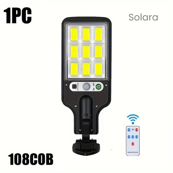 Solara - Luminária Solar Sensorial COB - Iluminação Inteligente e Sustentável para Áreas Externas