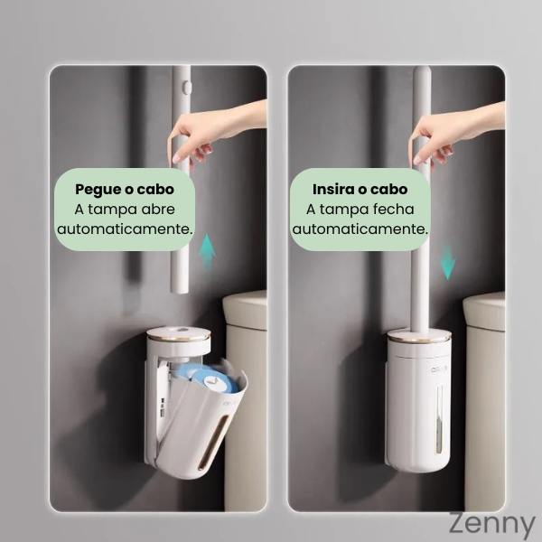Zenny - Escova de Limpeza com Refil Descartável para Banheiros