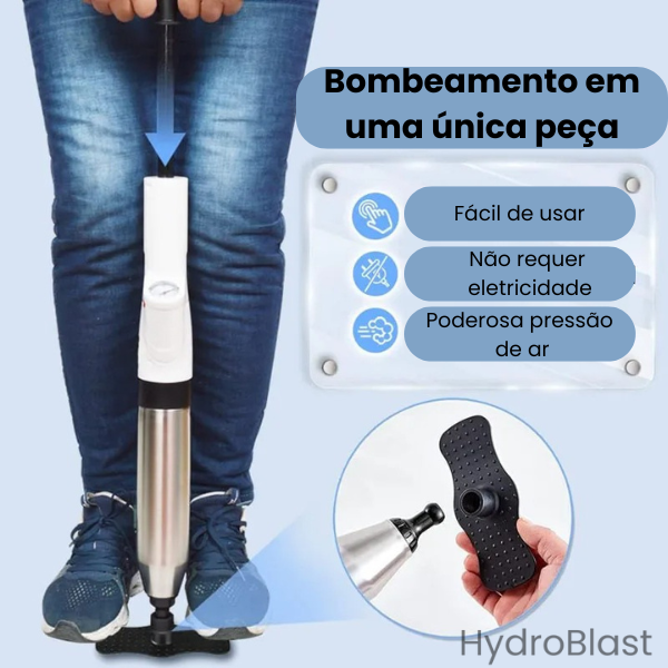 HydroBlast - Desentupidor de Alta Pressão para Pia, Ralo e Vaso Sanitário