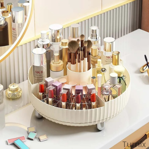 Turnix - Organizador Rotativo 360° para Cosméticos e Produtos de Cuidados Pessoais