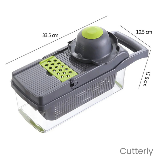 Cutterly - Cortador de Legumes Multifuncional com Fatiador, Ralador e Descascador para Frutas e Vegetais