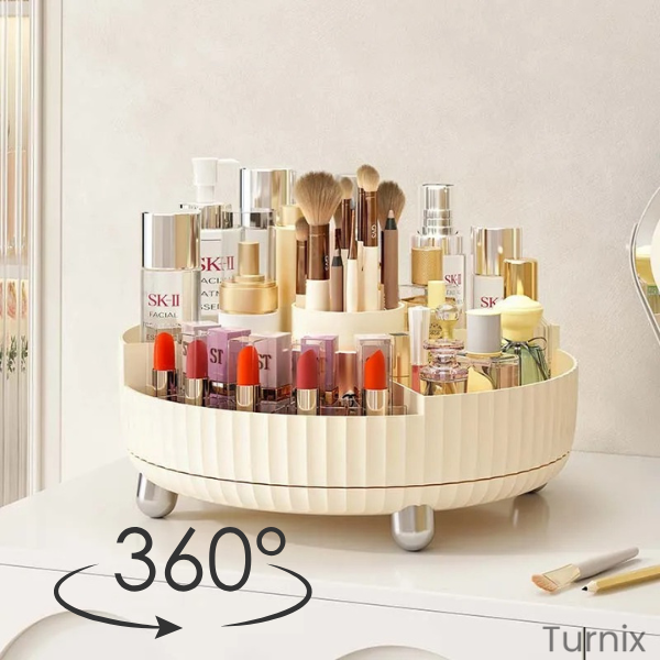 Turnix - Organizador Rotativo 360° para Cosméticos e Produtos de Cuidados Pessoais