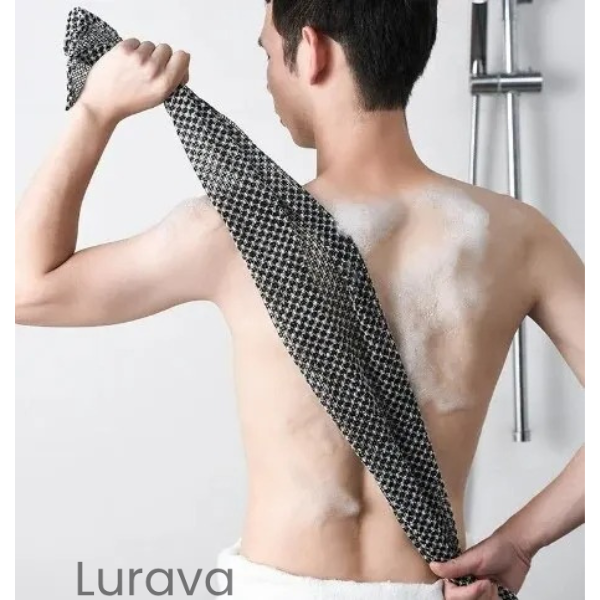Lurava™ – Faixa de Banho Exfoliante 2 em 1 – Pele Suave Sem Esforço