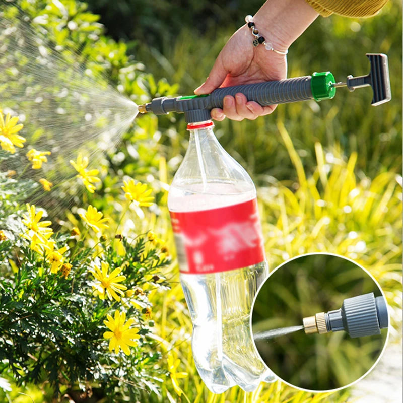Jetix - Borrifador Ajustável para Garrafa PET - Pulverizador de Pressão e Bico de Nebulização para Jardinagem