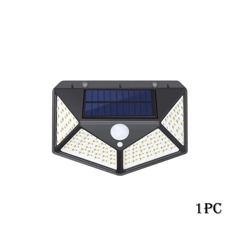 LumiLight - Luz Solar LED com Sensor de Movimento, Ângulo Amplo de 270° e Iluminação Brilhante para Jardim, Quintal e Área Externa