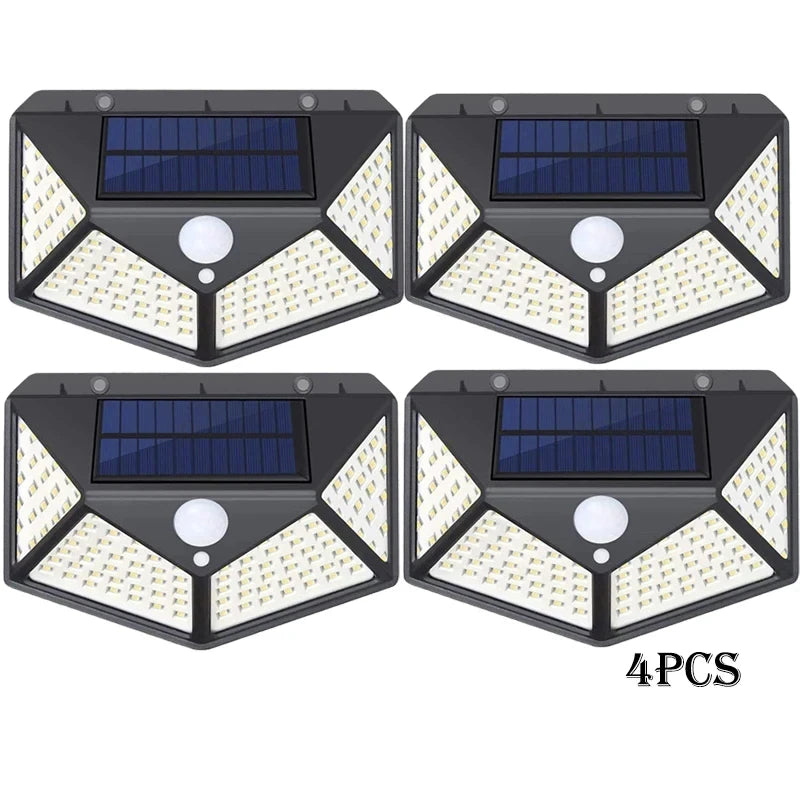 LumiLight - Luz Solar LED com Sensor de Movimento, Ângulo Amplo de 270° e Iluminação Brilhante para Jardim, Quintal e Área Externa