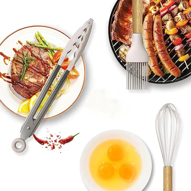 Conjunto Completo de Utensílios de Silicone com Suporte – 36 Peças Essenciais