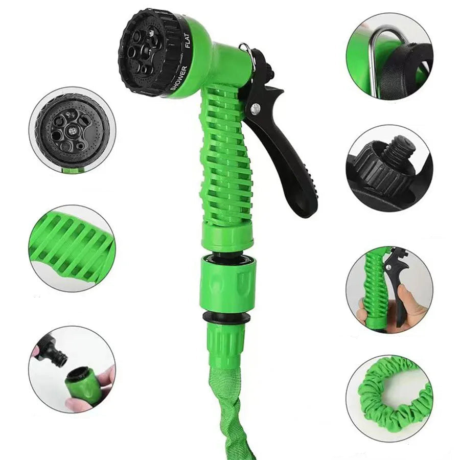HydroFlex - Mangueira Extensível Mágica com 7 Funções de Pulverização para Jardim e Casa
