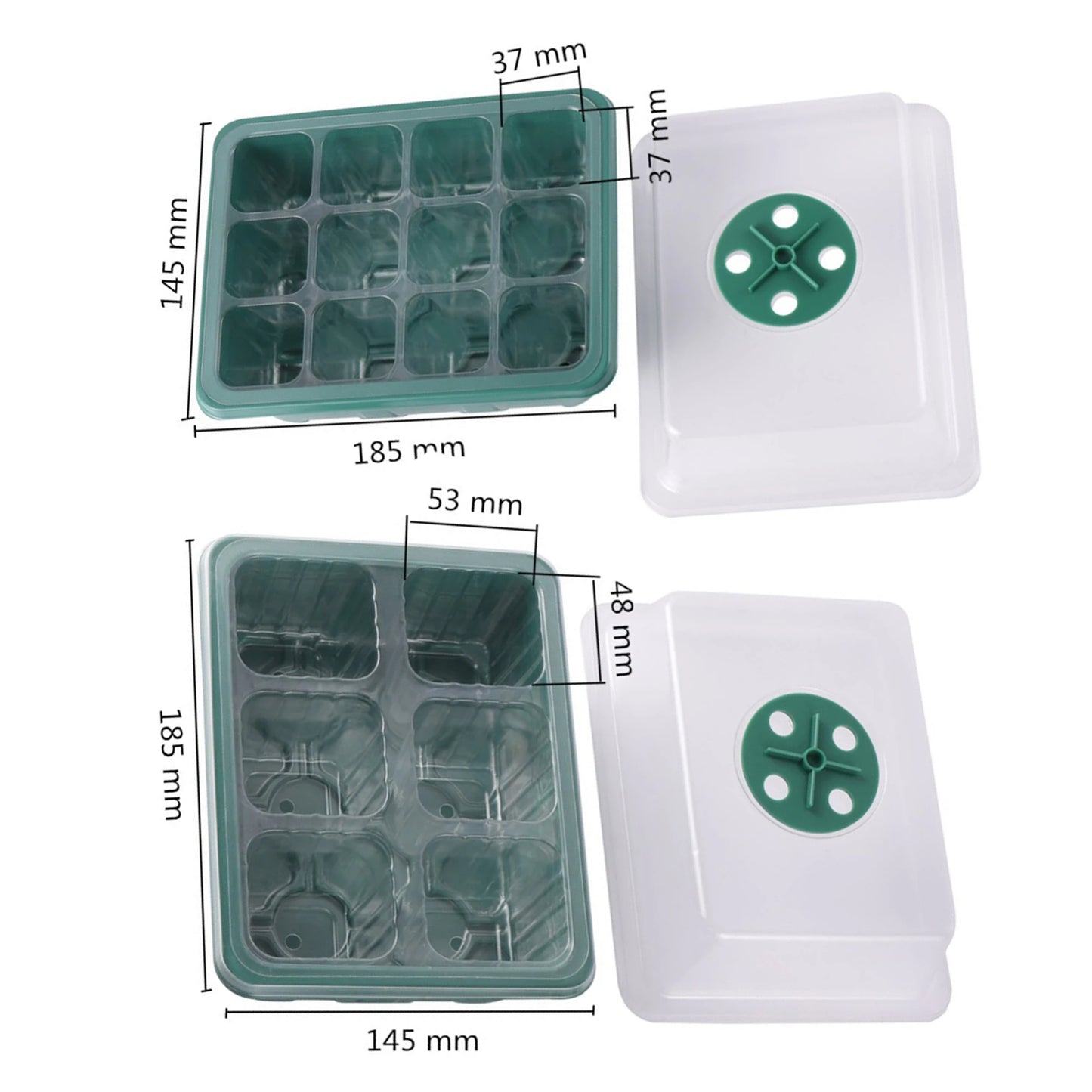 Germix - Bandeja de Germinação com Luz de Crescimento LED e 12 Células