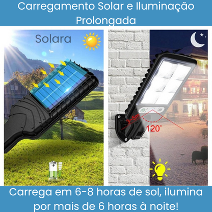 Solara - Luminária Solar Sensorial COB - Iluminação Inteligente e Sustentável para Áreas Externas
