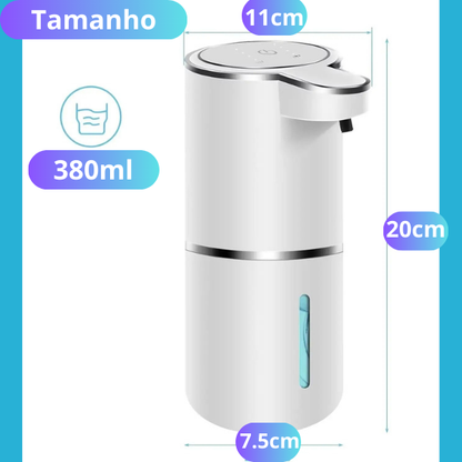 Foamy - Dispenser Automático de Espuma - Sem Toque, Recarregável via USB e com Espuma Ajustável para Banheiro