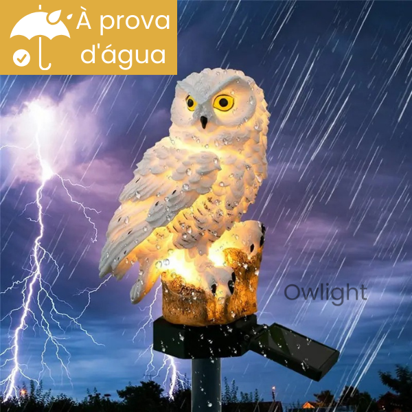 Owlight - Luminária de Coruja à Prova d'Água com Energia Solar