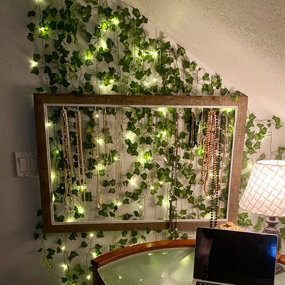 Verdelle - Cordão de Luz LED com Folhagem Artificial para Decoração