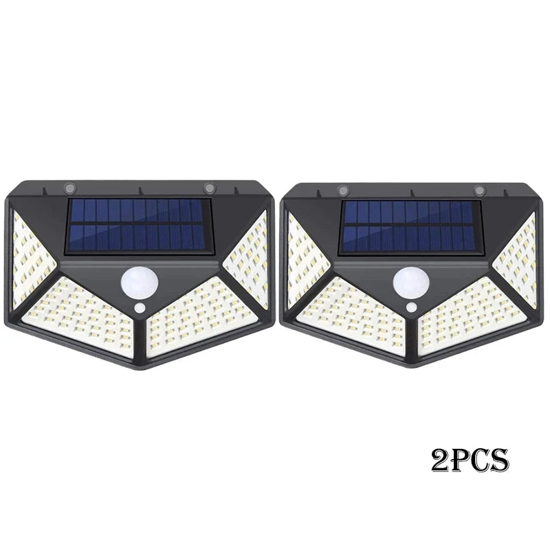 LumiLight - Luz Solar LED com Sensor de Movimento, Ângulo Amplo de 270° e Iluminação Brilhante para Jardim, Quintal e Área Externa